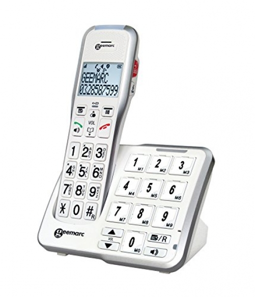 GEEMARC AmpliDECT 595 DUO : 2 schnurlose verstärkte 50 dB Schwerhörigentelefone Fototasten Deutsche