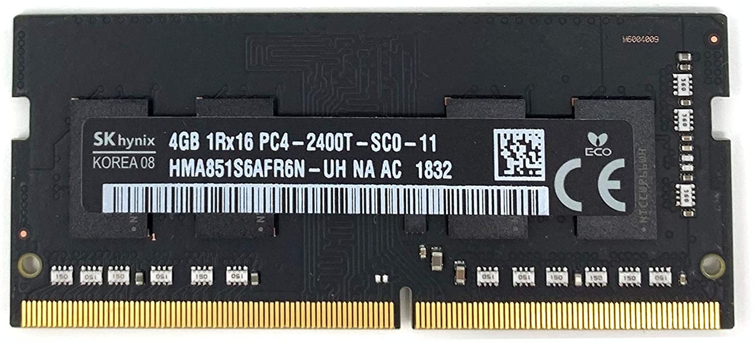 Hynix 4GB PC419200 DDR42400MHz nonECC Unbuffered CL17 260Pin SoDimm memory module Mfr P/N HMA851S6AFR6NUH