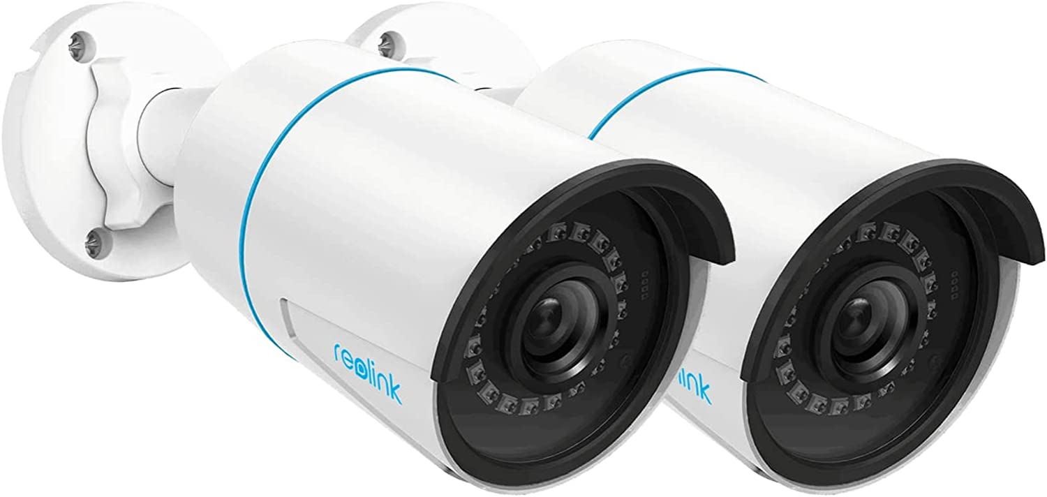Reolink 2 Stück 5MP PoE Überwachungskamera Aussen, Personen-/Autoerkennung IP Kamera Outdoor mit Audio und Micro SD Kartensteckplatz, IR Nachtsicht, Zeitraffer, RLC-510A (Update-Version von RLC-410) 5MP IP Kamera