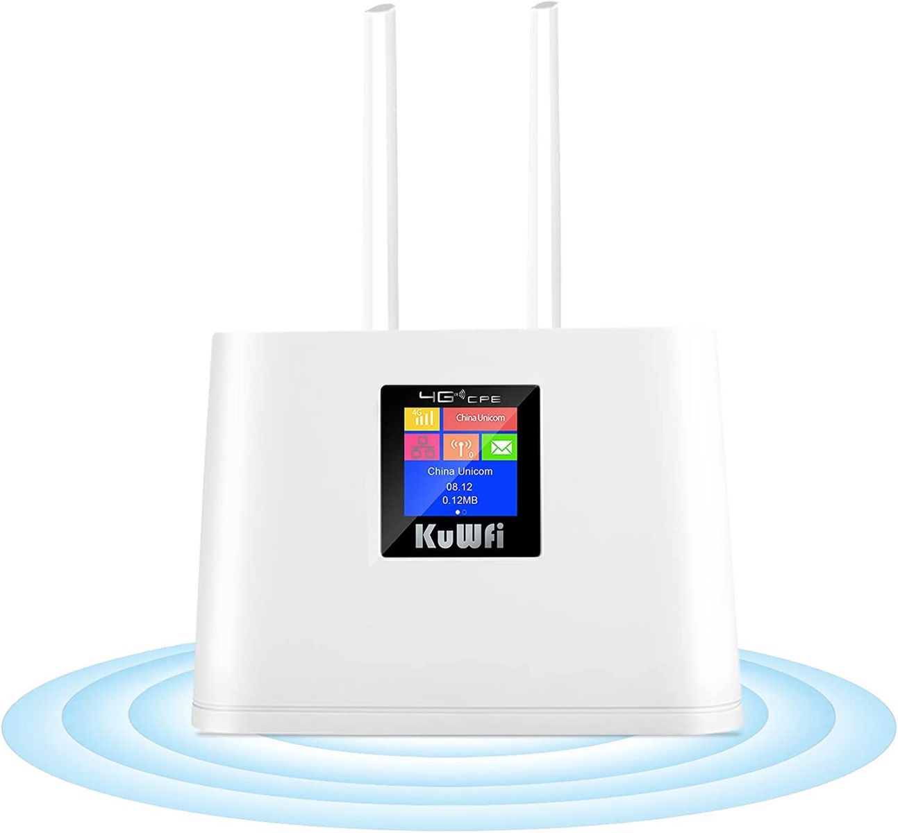 ‎KuWFi 4g LTE Router SIM Karte KuWFi 300Mbps Wireless WLAN Router SIM-Steckplatz Für Zuhause/Büro Unterstützt B1/B3/B5/B7/B8/B20 Unterstützt 10-20 WiFi-Benutzer