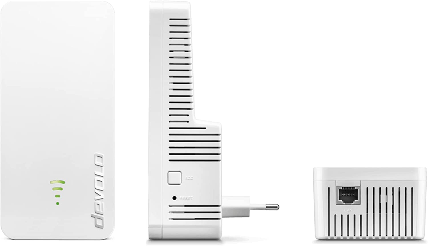 Devolo Repeater 3000 Wi-Fi 6: Verstärker WLAN Highspeed-Internet kompatibel Allen Internetboxen 3000 Mbits 1 Ethernet-Port Access Point Französischer Stecker 7102