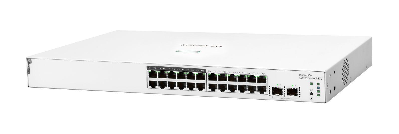 HPE JL813A Aruba Instant On 1830 24-Port Gigabit PoE Switch 195W 2x SFP 1U Rack Managed L2 Smart-Managed