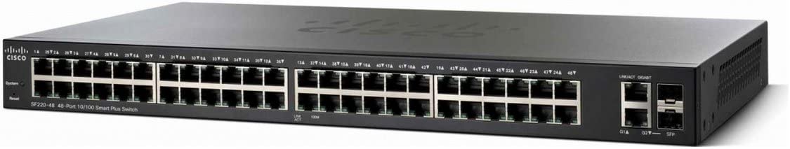 Cisco SF220-48 10/100-Fast Ethernet- Gigabit-Ethernet-Smart Switch je 48 2 Ports