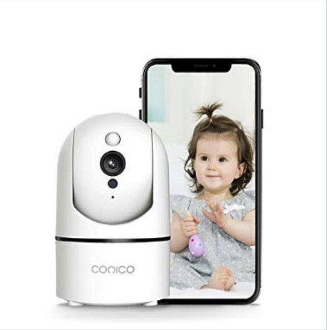 Conico Baby Monitor, 1080P Home Security Cameras with Sound Motion Detection 2-Way Audio Night Vision, Indoor Surveillance Camera for Pet/Nanny Monitoring, IP Camera Work with Alexa