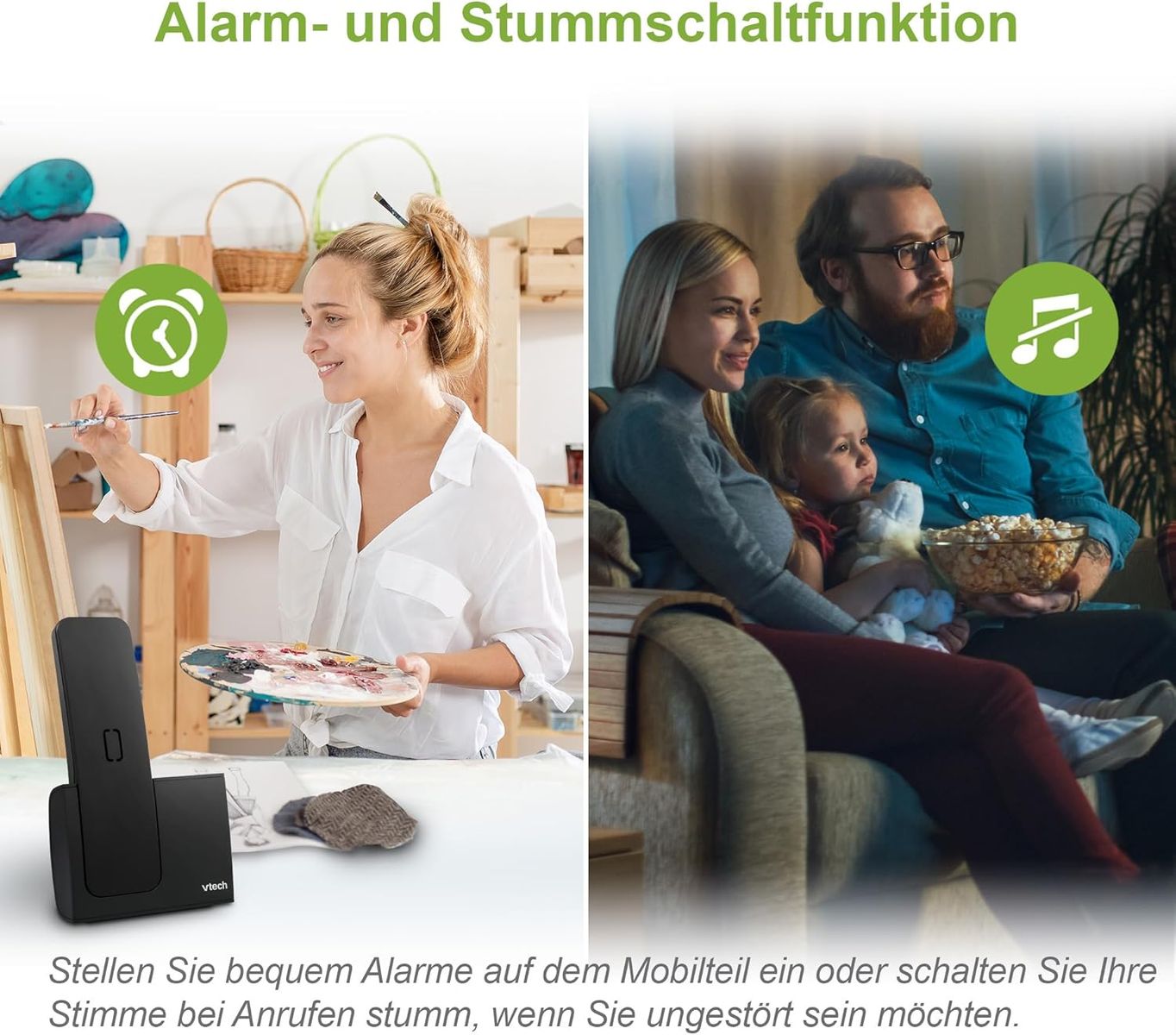 VTech LS1000 DECT Schnurlostelefon Telefon Schnurlos mit innovativer Ladestation, Anrufererkennung/Anklopffunktion, Freisprechfunktion, Display und Tastatur mit Hintergrundbeleuchtetes, ECO-Modus LS1000 1-telefon schnurlos