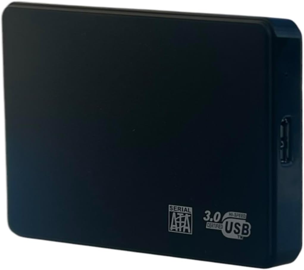 Generic B0DM6QF4C5 Externe 2,5 Zoll Festplatte, Tragbar, 500 GB, USB 3.0, Ultradünn, Schwarz