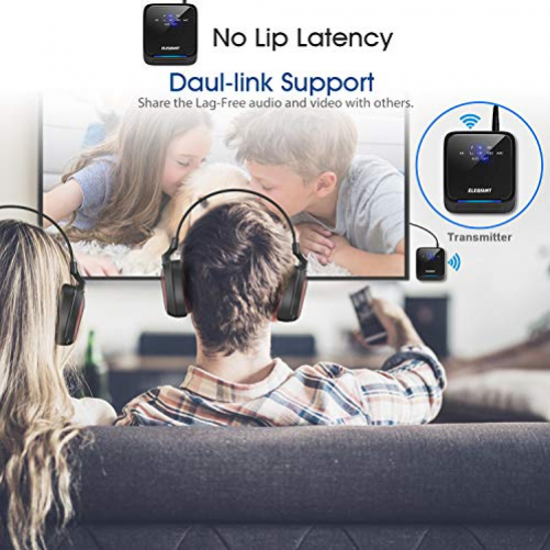 ELEGIANT Bluetooth Adapter Audio 5.0 Bluetooth Transmitter Empfänger 2 in 1 Sender Receiver Low Latency HD mit Optischem Toslink/SPDIF für TV Laptop Stereoanlage Kopfhörer Lautsprecher