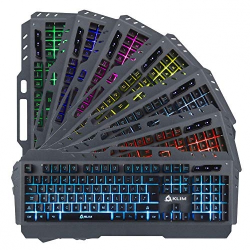 KLIM Lightning New Hybrid Halbmechanisches Gaming Tastatur UK-Layout