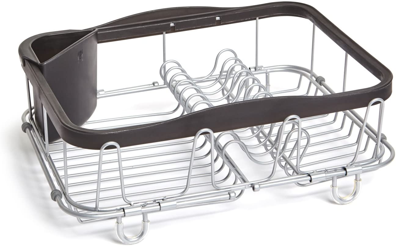 Umbra Multi Use Dish Rack Black Sinkin Multifunctional Dish Rack Black Nickel, Metal, Large