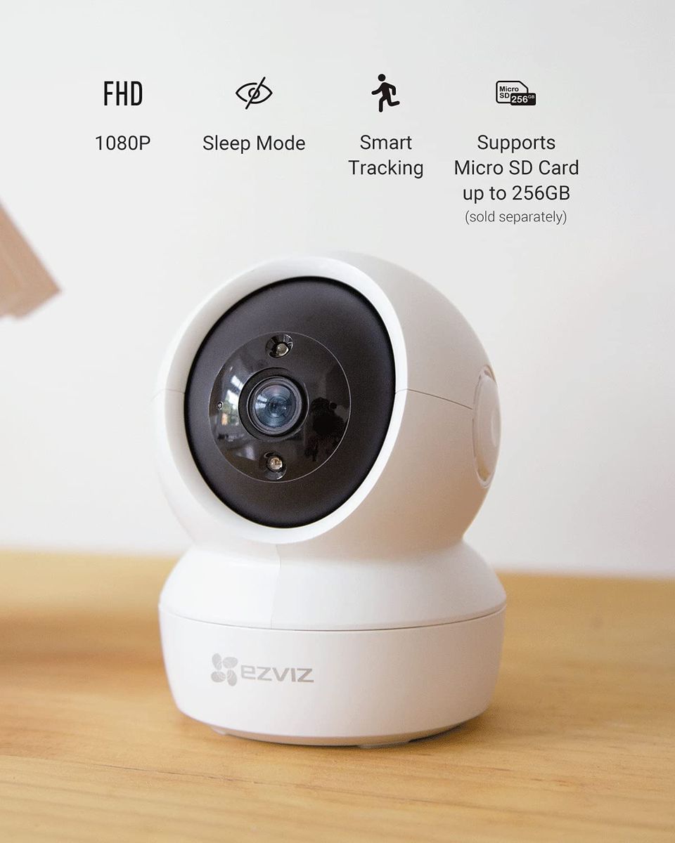 EZVIZ by HIKVISION C6N 1080p Indoor Wi-Fi Camera Indoor Surveillance Camera 360 Rotation Pan Tilt Zoom Night Vision Motion Tracking Bi-directional Audio