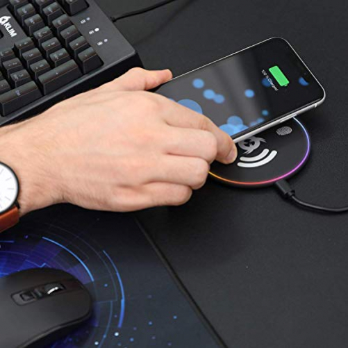 Klim UFO kabellose Qi zertifizierte RGB Ladestation für iPhone Samsung Huawei ..