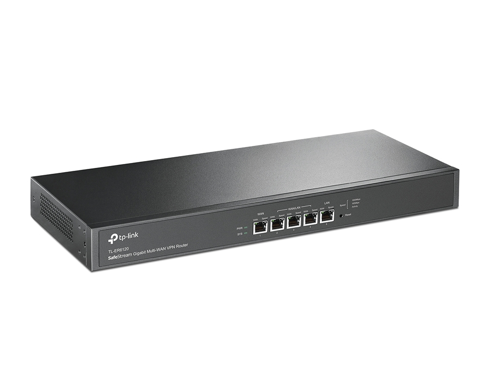 TP-Link TL-ER6120 Gigabit Kabelrouter SafeStream VPN Load-Balancing 2xWAN 5xLAN Rack 1U AC 100-240V v3.0 (UN)