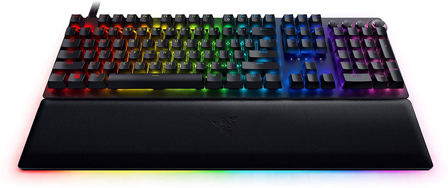 Razer Huntsman V2 Analog Gaming Keyboard Optical Switches RGB USB-C USA Layout QWERTY ISO