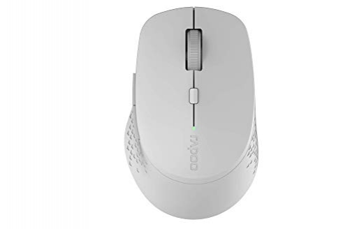 rapoo M300 Silent Optische 1.600 DPI 2.4GHz Wireless Ergonomische Maus hellgrau