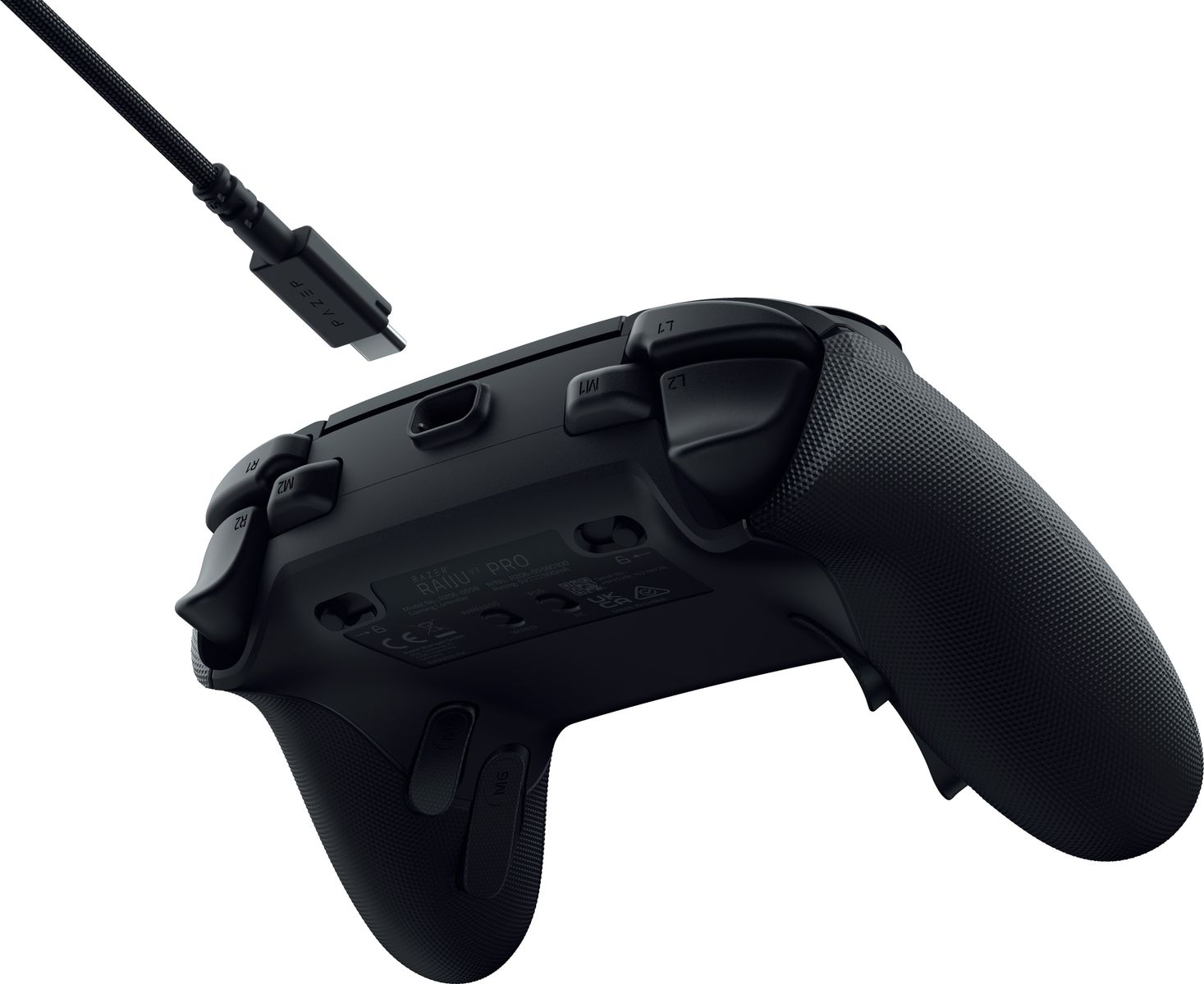 Razer Raiju V3 Pro Kabelloses & Verkabeltes Gamepad RF/USB-C, TMR-Analogsticks, 6 programmierbare Tasten, 36 h Akku, Schwarz, PS5 & PC