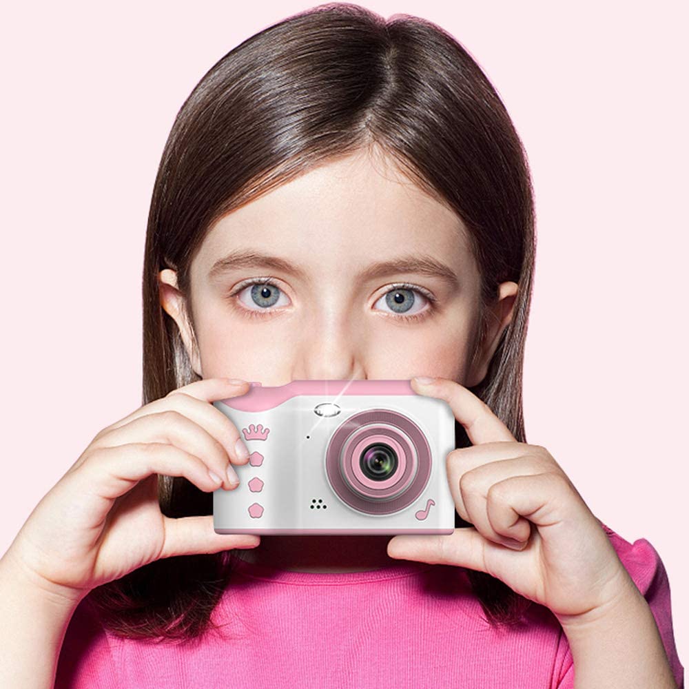 PTHTECHUS Kinder Kamera, Kinderkamera Digital Fotokamera Selfie, 2.8 Zoll Touchscreen Digitalkamera 8M Pixel, mit Blitzlicht, Junge Mädchen Kamera 16G SD-Karte, Geburtstag Weihnachten Geschenk