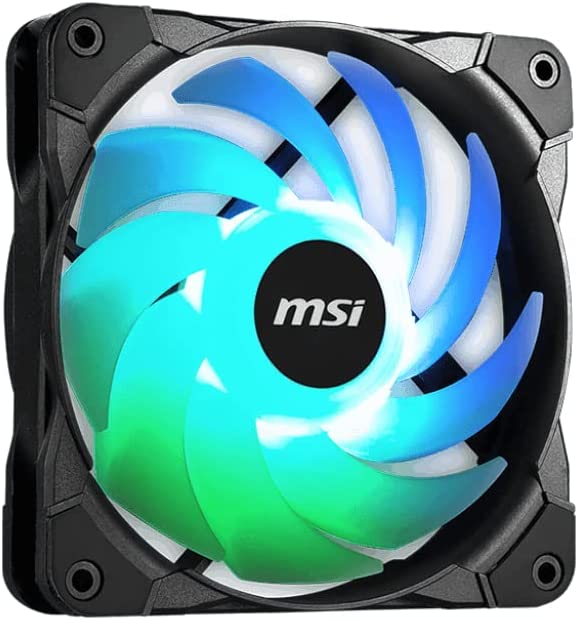 MSI APA1225M12 120mm ARGB Case Fan 500-2000 rpm for MAG Coreliquid 240R 360R v2