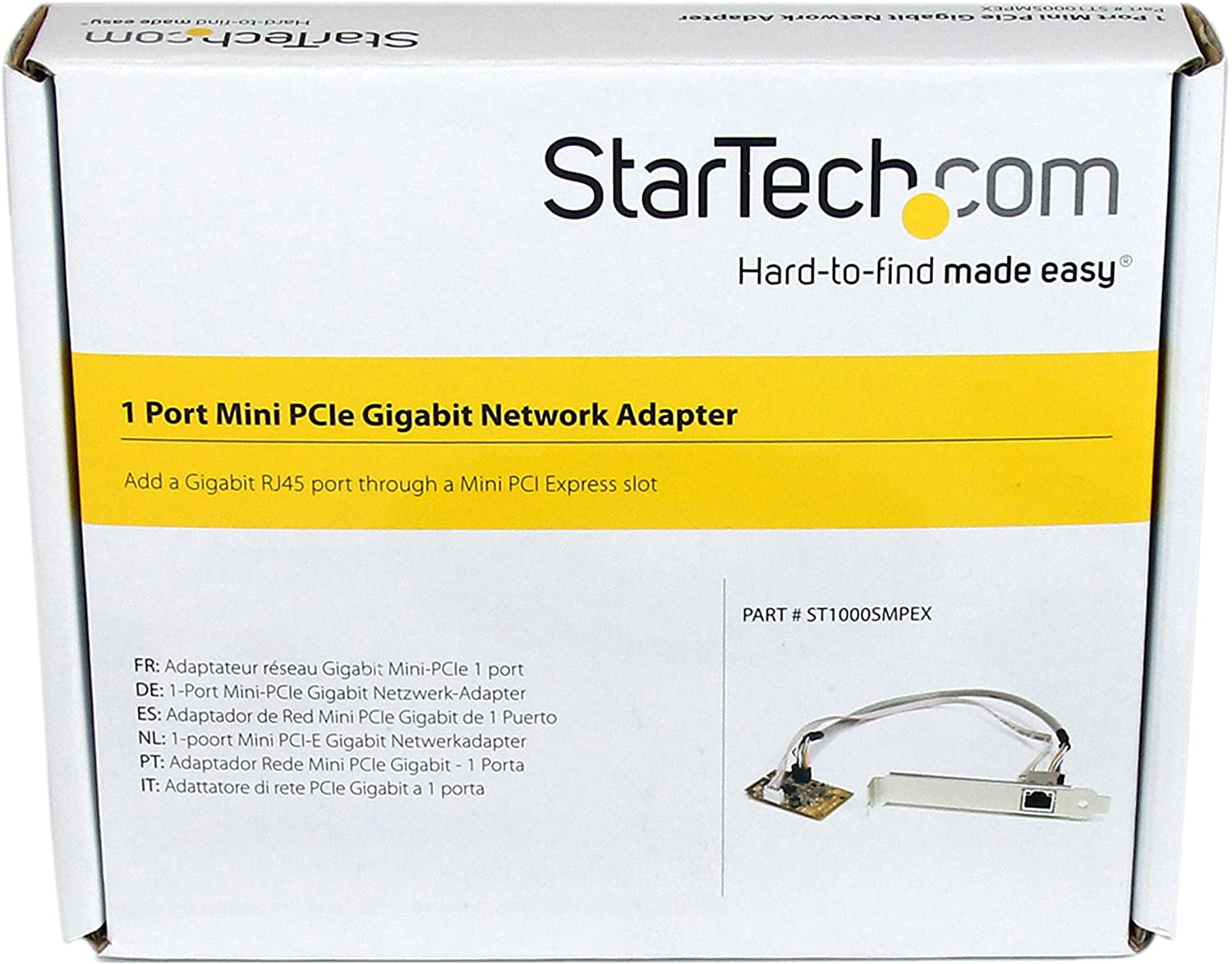 StarTech.com Mini PCI Express Gigabit Ethernet - mini PCIe NIC Lan Adapter Card