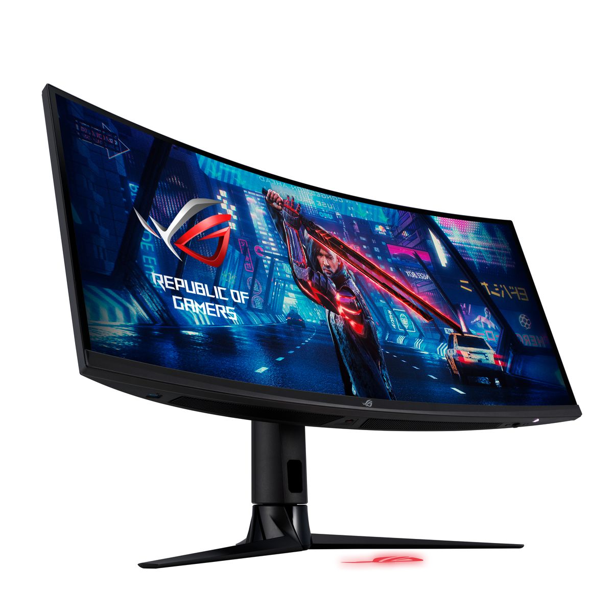 ASUS ROG Strix XG349C 34" UWQHD Curved Gaming Monitor 180 Hz 1ms GtG G-Sync kompatibel DisplayHDR 400 KVM Switch Fast IPS Panel 21:9 3440x1440 DisplayPort HDMI USB-C ergonomisch
