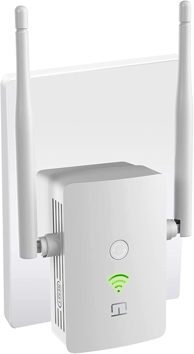 cotsoco WLAN Verstärker Repeater I 1.200Mbit/s Dualband WLAN Repeater I Internet Verstärker Hohe Reichweite, Repeater mit LAN Anschluss, Steckdose, 867Mbit/s 5GHz + 300Mbit/s 2,4GHz, Kompakte Bauweise