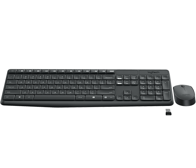 logitech MK235 Tastatur RF Wireless Schwarz (PRT Layout - QWERTY)