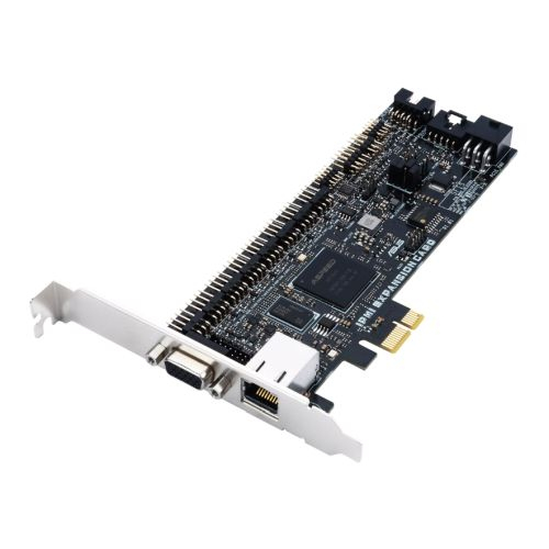 ASUS 90MC0AH0-MVUBY0 IPMI-Expansion-Card, PCIe Schnittstellenkarte, RJ-45 & VGA, eingebaut, Schwarz/Silber