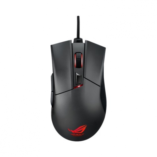 ASUS ROG Gladius Ergonomische Optische 6.400 DPI Gaming Maus schwarz/rot