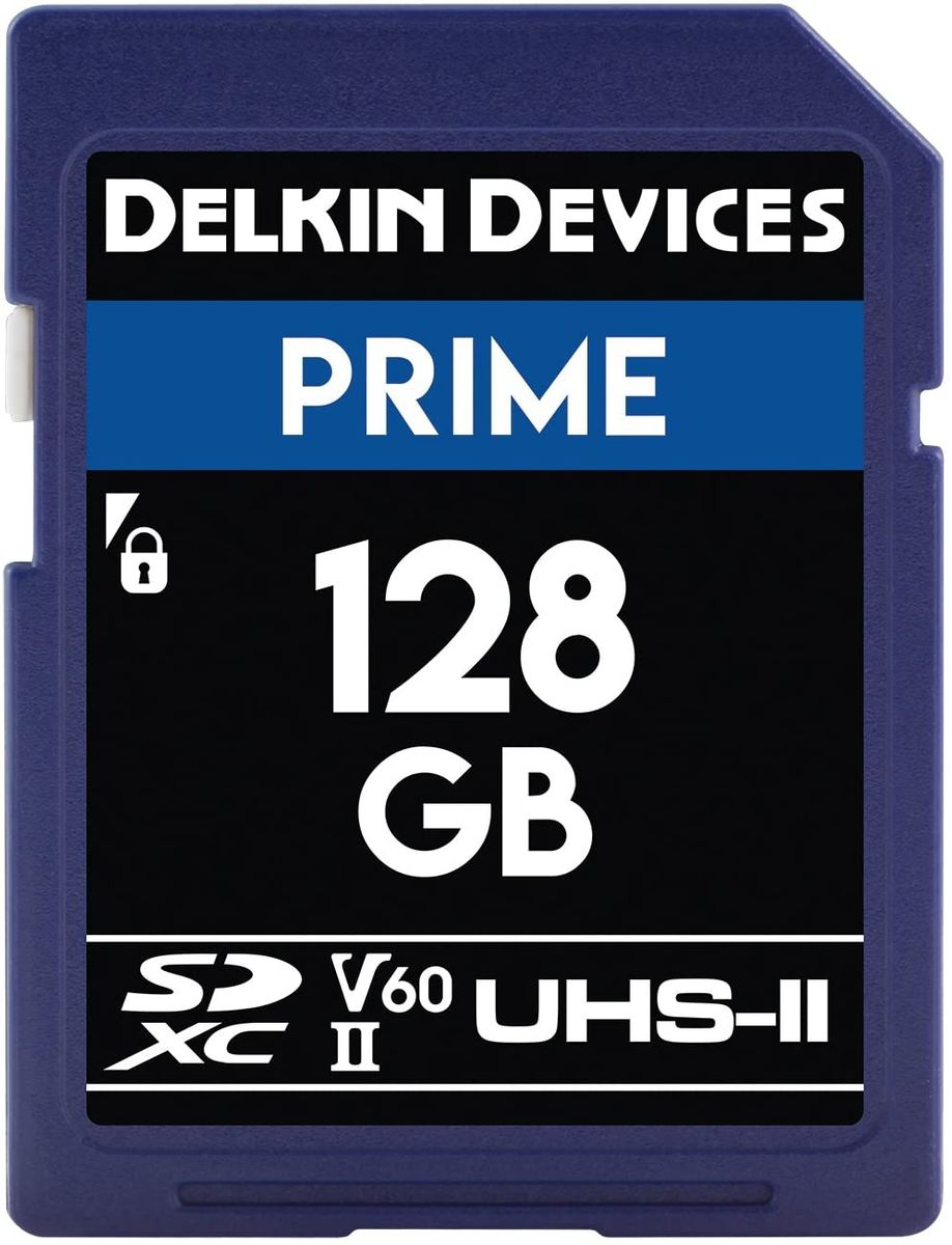Delkin Devices Prime 128GB SDXC 600X 1900 x UHS II/V60 Memory Card