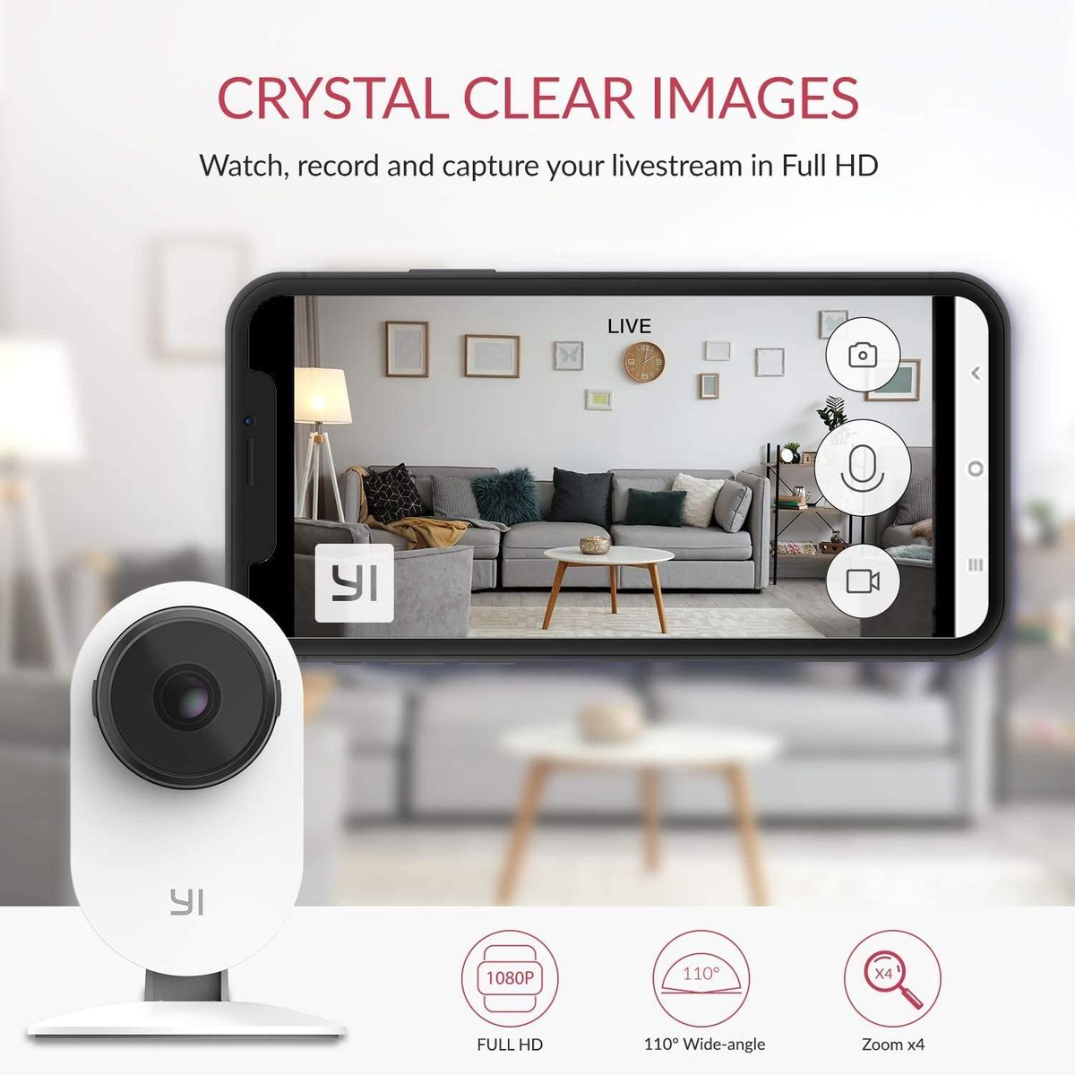 YI Home 1080P IP Camera 3 Surveillance Camera Full HD with AI Function