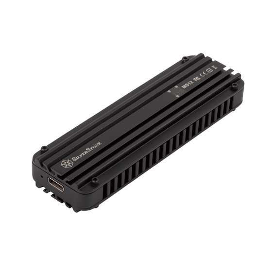 SilverStone Technology SST-MS12-20Gbps SuperSpeed + USB 3.2 Typ C zu NVMe M.2 SSD Gehäuse, schwarz