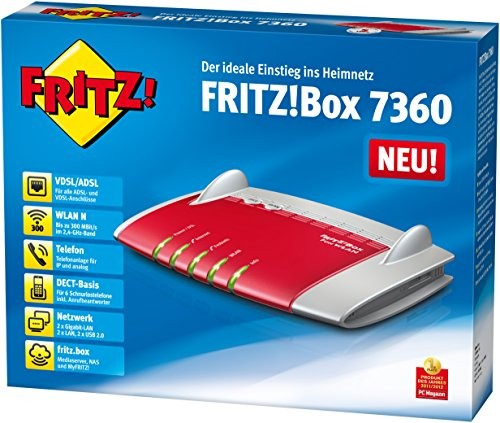 Avm FRITZ!Box 7360 Wlan Router VDSL/ADSL 300 Mbit/s DECT-Basis Media Server