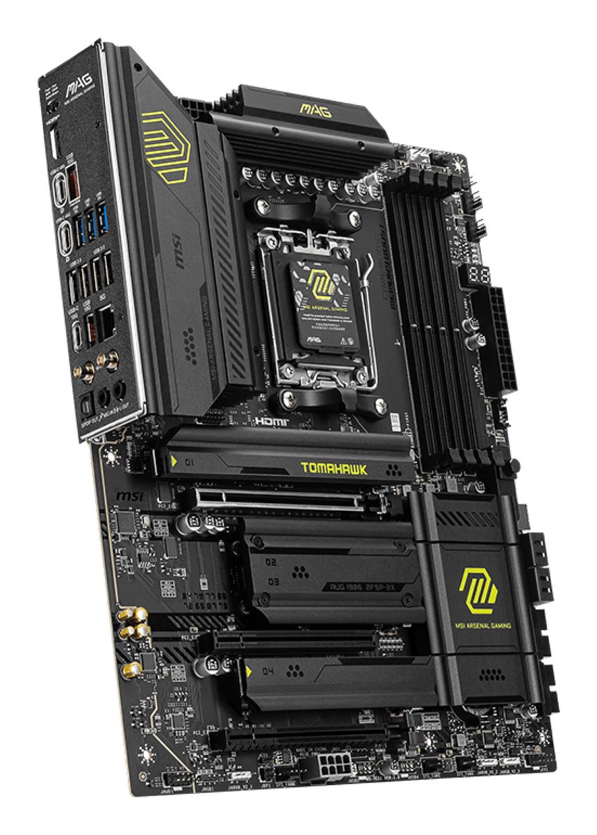 MSI MAG X870 TOMAHAWK WIFI Mainboard, Sockel AM5, AMD X870, ATX, DDR5, 4x M.2, 2.5 Gigabit Ethernet, Wi‑Fi 7, Bluetooth 5.4, 7.1 Kanal, RAID 0/1/10