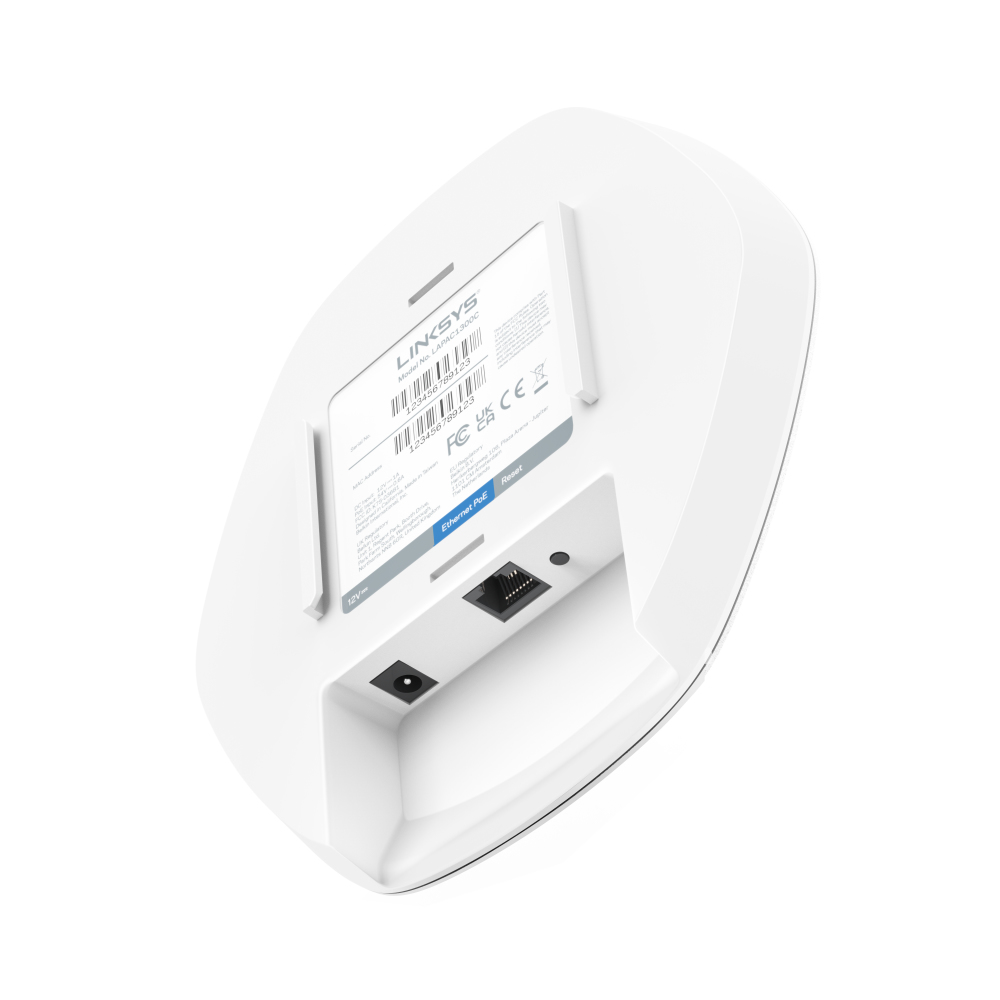 Linksys LAPAC1300C WLAN Access Point Dual‑Band 1300 Mbit/s (2,4/5 GHz), PoE, Decken-/Wandmontage, Weiß