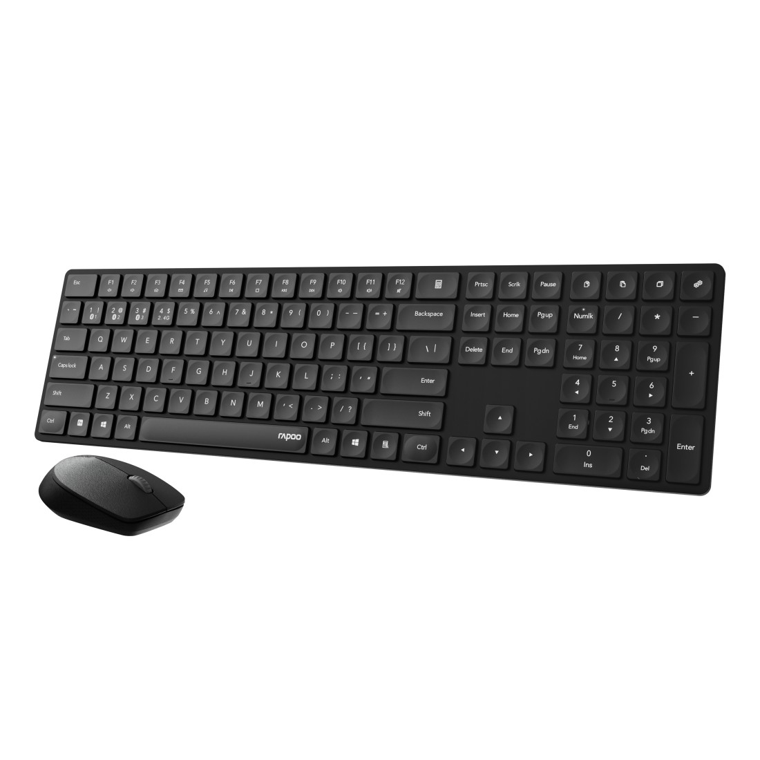 Rapoo 8020M Tastatur Maus enthalten Bu00fcro Bluetooth Schwarz - (DEU Layout - QWERTZ)