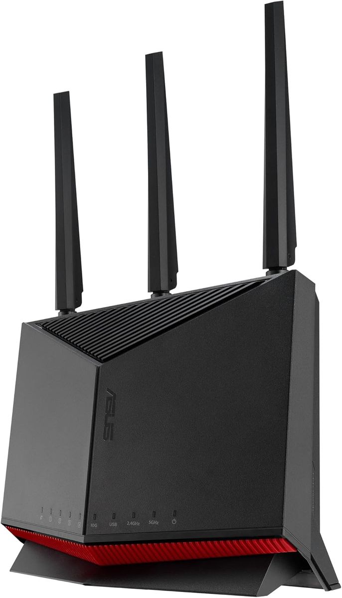 ASUS RT-BE86U WLAN-Router Wi‑Fi 7 (802.11be) Dual-Band 2,4/5 GHz 5764 Mbit/s 10 Gigabit Ethernet 4x LAN USB 3.2 Schwarz