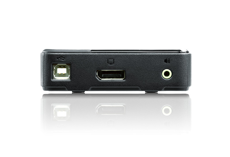 ATEN 2-Port USB DisplayPort/Audio KVM Switch (4K unterstützt und Kabel enthalten)