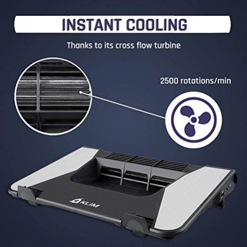 Klim Airflow + Laptop Kühler & Ständer für 10"-17" Notebook mit 2.500 U/min