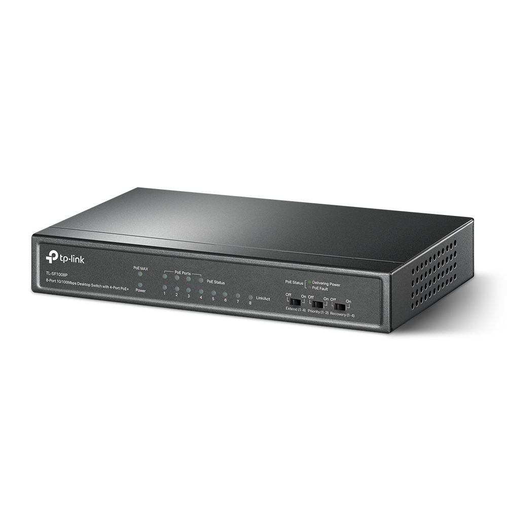 TP-Link 8-Port 10/100Mbps Desktop Switch mit 4-Port PoE+