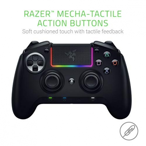 Razer Raiju Ultimate Gaming Controller Gamepad Wireless BT + USB Chroma RGB for PS4 PC Black