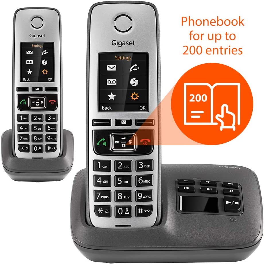 Gigaset Family A Duo Premium schnurloses Telefon Anrufbeantworter 2 Mobilgeräte