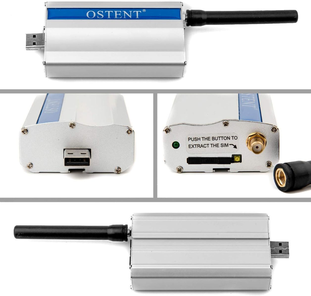 OSTENT 028400 GSM Modem USB Wavecom Q2303A, GSM 900/1800, AT-Befehle, SMS, Industrie