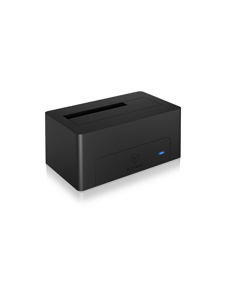 ICY BOX USB-C 3.1 Festplatten DockingStation für 2,5 Zoll und 3,5 Zoll HDD und SDD, USB 3.1 (Gen 2) Type-C Anschluss, schwarz