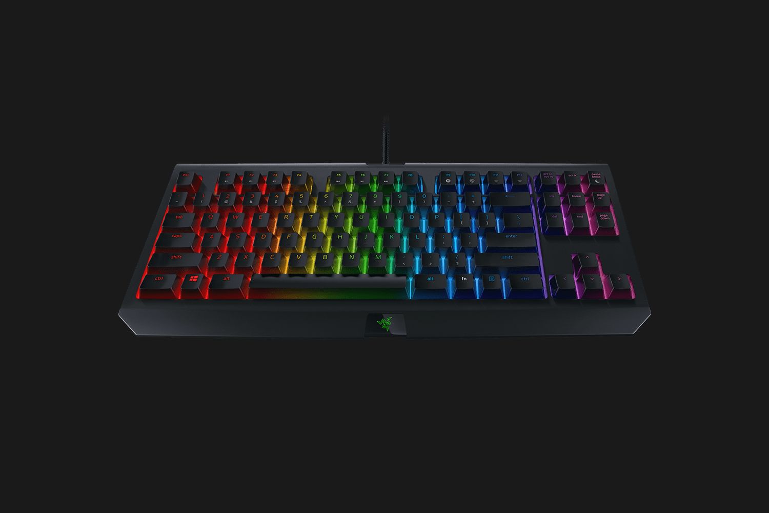 Razer BlackWidow TE Chroma V2 Gaming Keyboard Yellow Switches RGB PRT Layout QWERTY