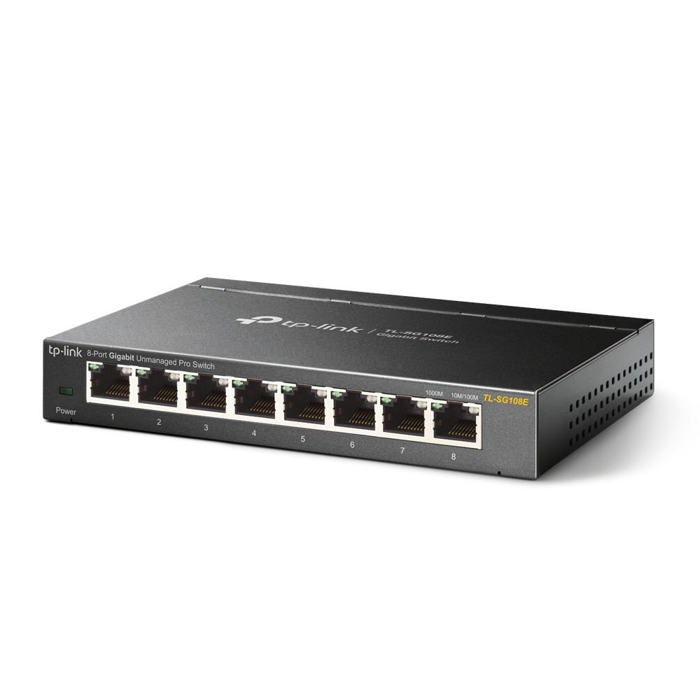 TP-Link TL-SG108E Netzwerk-Switch Managed L2 Gigabit Ethernet (10/100/1000) Schwarz V4
