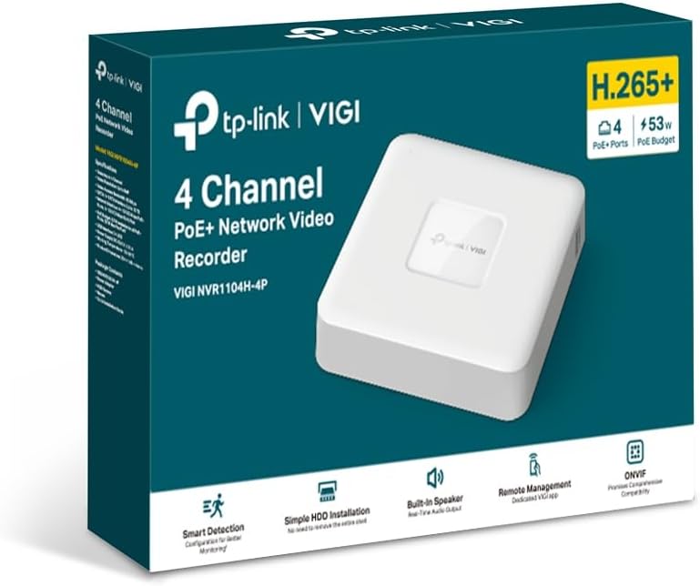 TP-Link VIGI 4 Channel PoE+ Netzwerk-Video-Recorder