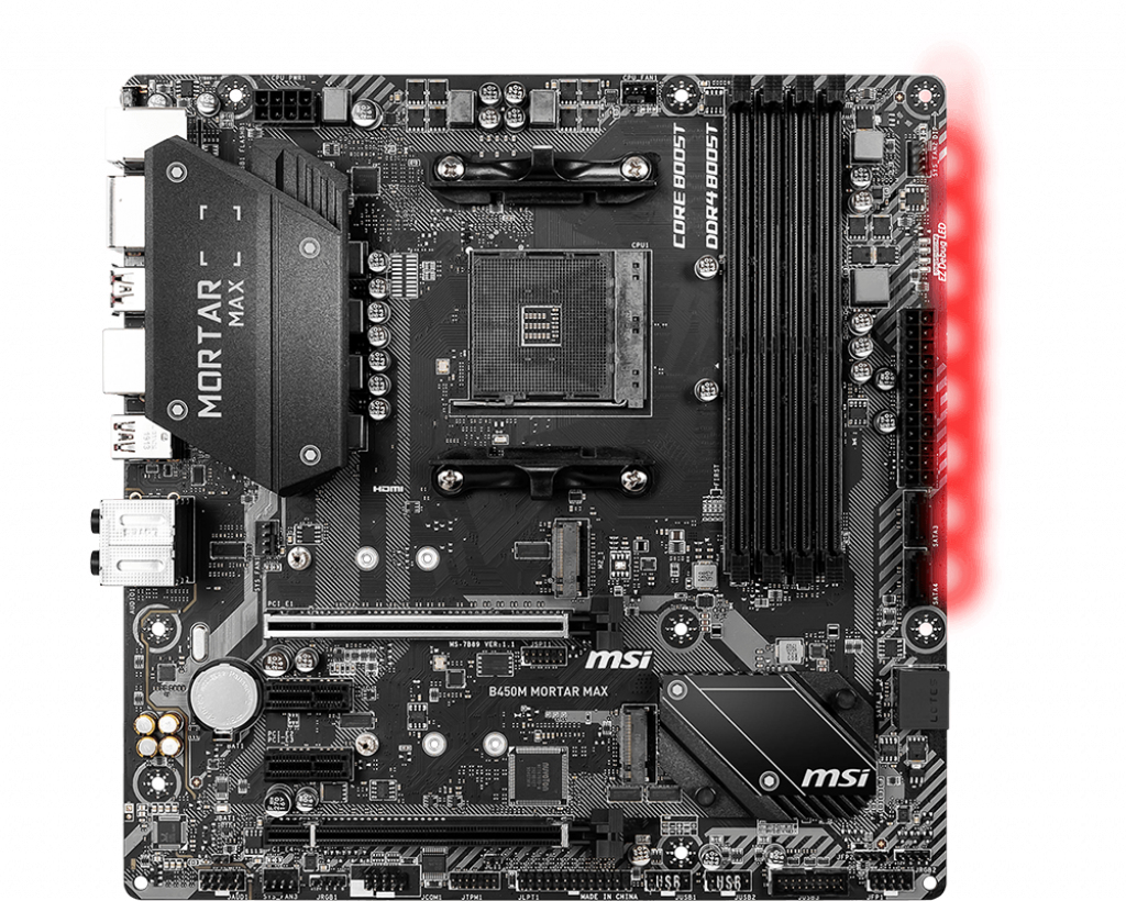 MSI B450M Mortar Max Motherboard AMD B450 Socket AM4 micro ATX