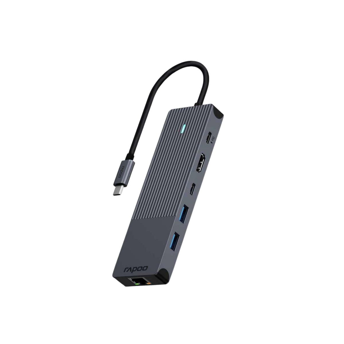 Rapoo UCM-2002 6-in-1 USB-C Multiport Adapter 100W Power Delivery HDMI LAN USB-C USB-A 3.0 v1.0