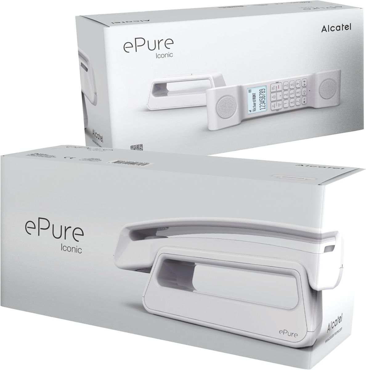 Alcatel Epure Iconic White - Einfach zu bedienendes schnurloses DECT-Design-Telefon mit Freisprechfunktion und Schutz vor unerwünschten Anrufen