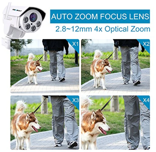 GENBOLT GB-202H Outdoor PTZ IP-Kamera, 5x optischer Zoom, 1080p Full HD, Autofokus, Nachtsicht 50 m, IP66, PoE & DC, 2-Wege-Audio, 32 GB TF-Karte integriert