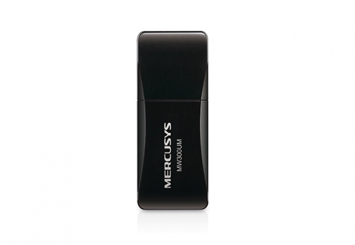 MERCUSYS MW300UM WLAN Adapter, WiFi Stick bis zu 300MBit/s, 2,4GHz, Mini Größe, geeignet für Windows 10/8/7/XP, WPA und WPA2-Verschlüsselungs-Standard N300